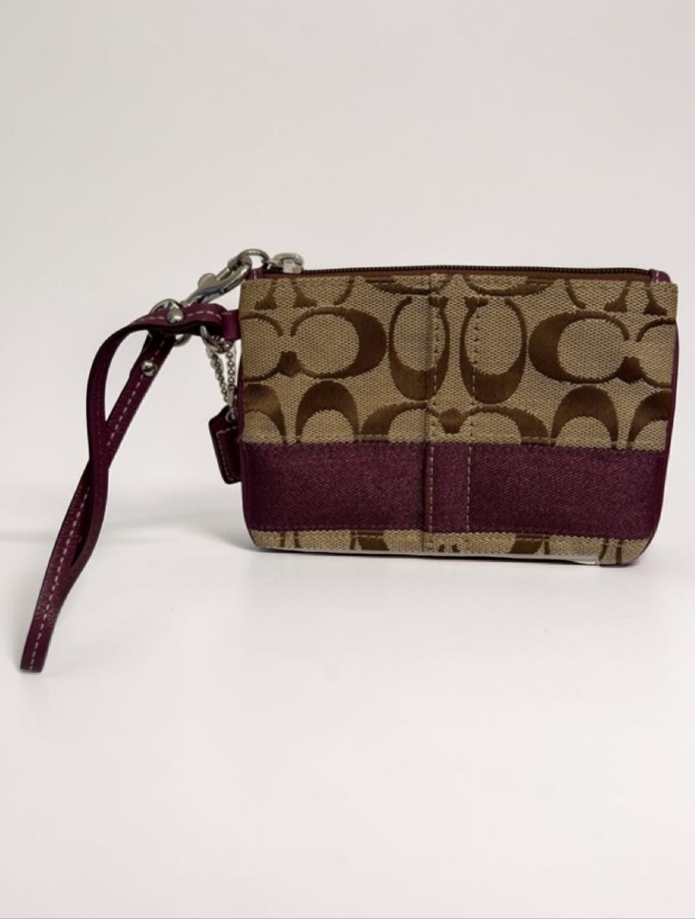 Coach Brown and Purple Wristlet